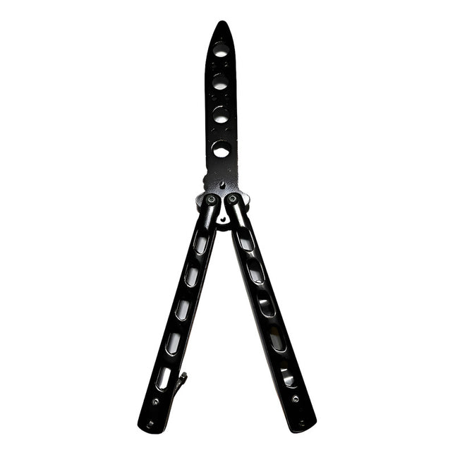 Navaja Mariposa Practica Trainer Entrenamiento Truco S/filo Negro