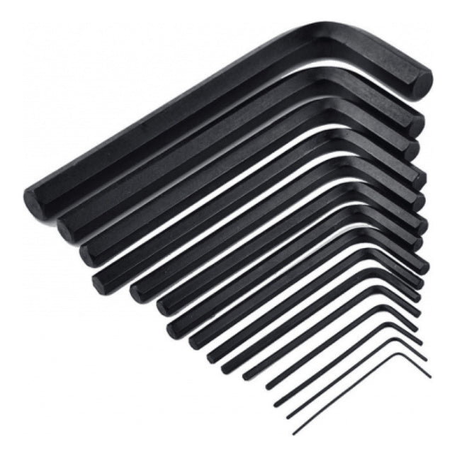 Juego De Llaves Allen 30 Unidades Cromo Vanadio Negro