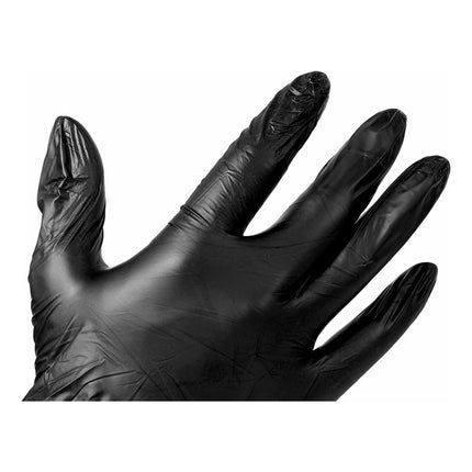 Guantes De Nitrilo Desechables 100 Unidades Negros Negro