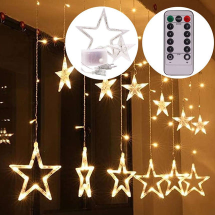 Guirnalda De 95 Luces Estrella C/control Remoto Calidas