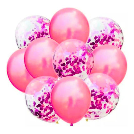 Set X 10 Globos Con Confetis 12 Pulgadas