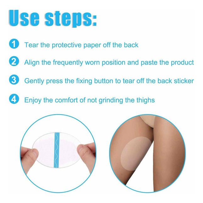 Parches Ultrafinos Anti-fricción Para Muslos 12 Piezas V