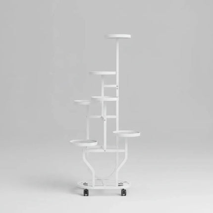 Mueble Para Plantas 6 Porta Macetas Premium Blanco