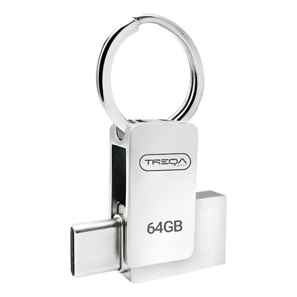 Pendrive Treqa Tipo C 3.0 64 Gb  Plateado