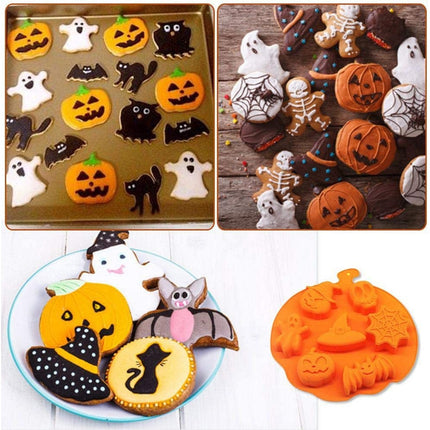 Moldes Silicona Halloween Para Galletas Naranja