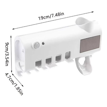 Dispensador De Pasta Dental Esterilizador De Cepillos Blanco