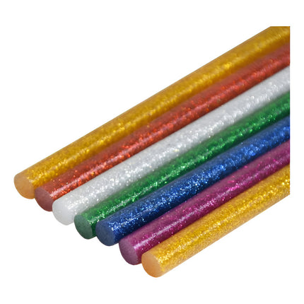 Silicona En Barra Bolsa 80unid Brillantina Fina Rgb
