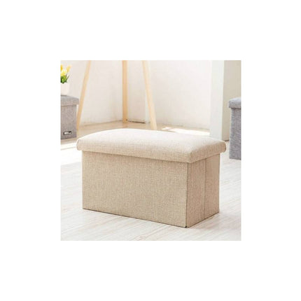 Banco Baul Puff Plegable  40x25x25cm. Chw03253/4/5 Beige