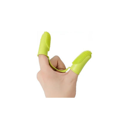 Cepillo De Dientes Para Perro En Silicona Doble Con Estuche V