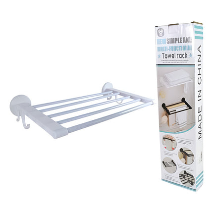 Soporte Toallero Blanco 48x24cm Incluye Pegamento