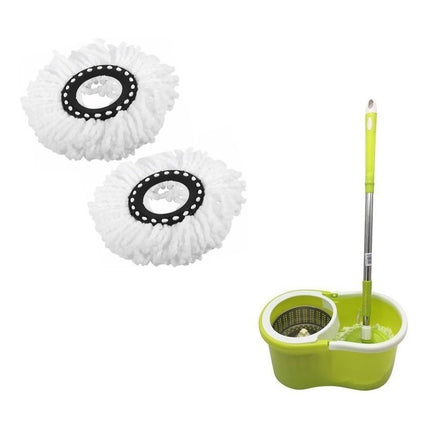 Mopa Balde Giratorio  360-centrifugador De Acero + 2  Paños Varios