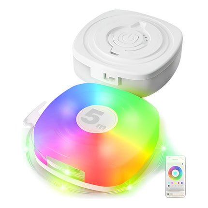 Rollo Led Rgb Retractil 5m Recargable Bluetooth Con App Rgb