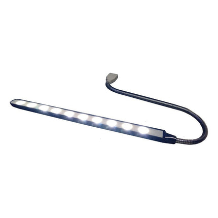 Lampara Luz 10 Led Portátil Usb Flexible Para Notebook Blanco Blanco