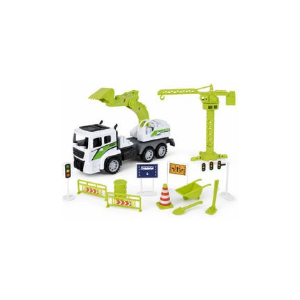 Camión De Construcción Con Accesorios Verde Ty372941d V