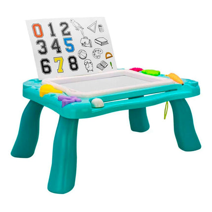 Mesa Con Tablero De Dibujo Magnetico Y Accesorios