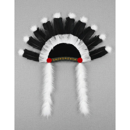 Vincha Elastica Para Colocar En La Cabeza  Plumas Cpt01262 Negro