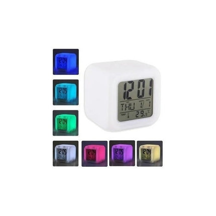 Reloj Despertador Cambia De Color C/termometro  N/a