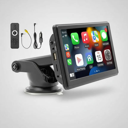 Pantalla Tactil 7'' Con Soporte Para Auto Android 12 Negro