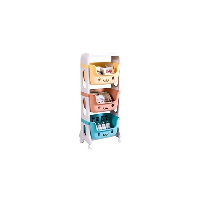 Organizador De Juguetes Colores Y Caritas Divertido En Pvc