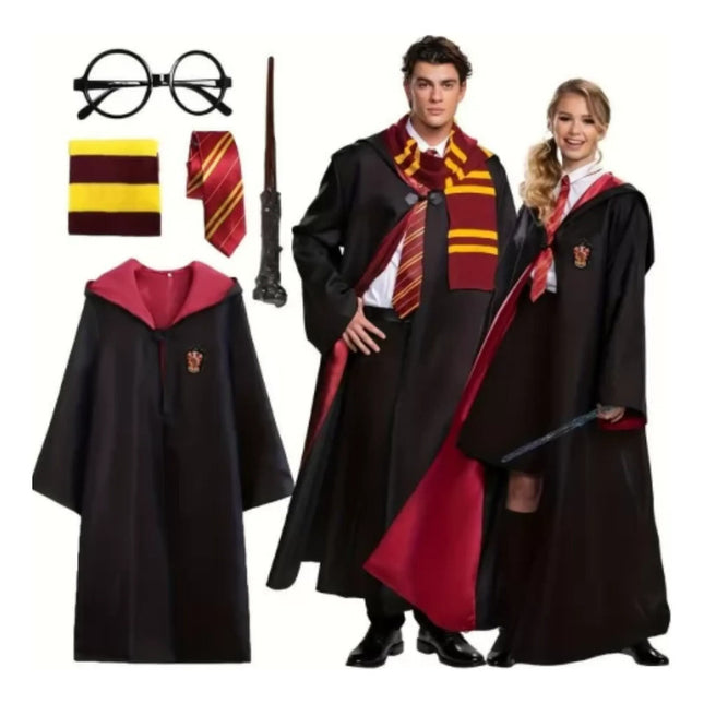 Disfraz Completo De Harry Potter Para Adulto Con Accesorios Negro Xl