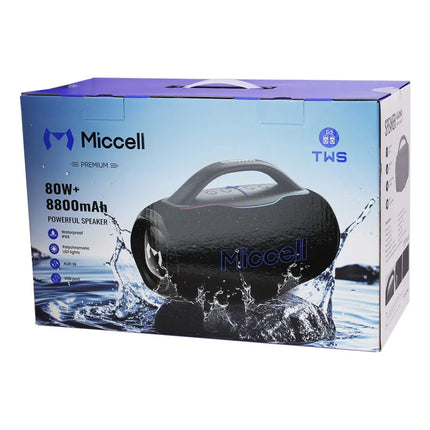 Parlante Miccell Portatil Bt Usb Rgb Sp41 Negro Negro
