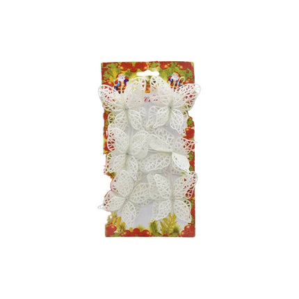 Mariposas Con Brillos X6 Unidades 7x5cm  Ccm00281 V