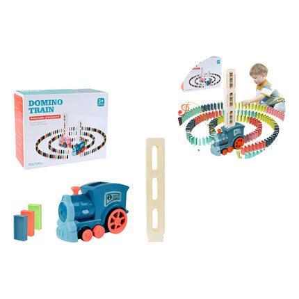 Juego De Tren Domino 60 Piezas Con Luces Multicolor
