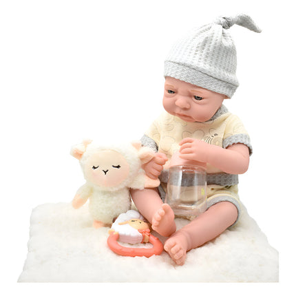 Bebe De Goma Realista Con Manta Y Accesorios 35cm Bebé Piel