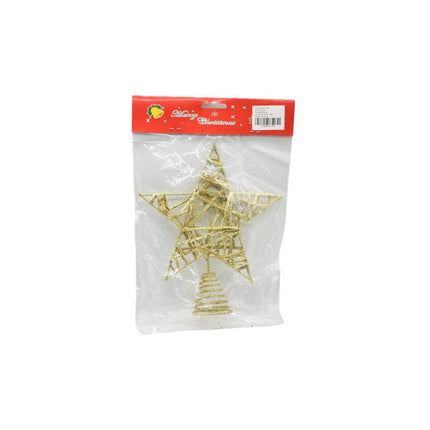 Puntero De Navidad Estrella Dorada 21x17cm Ccm00108 Dorado