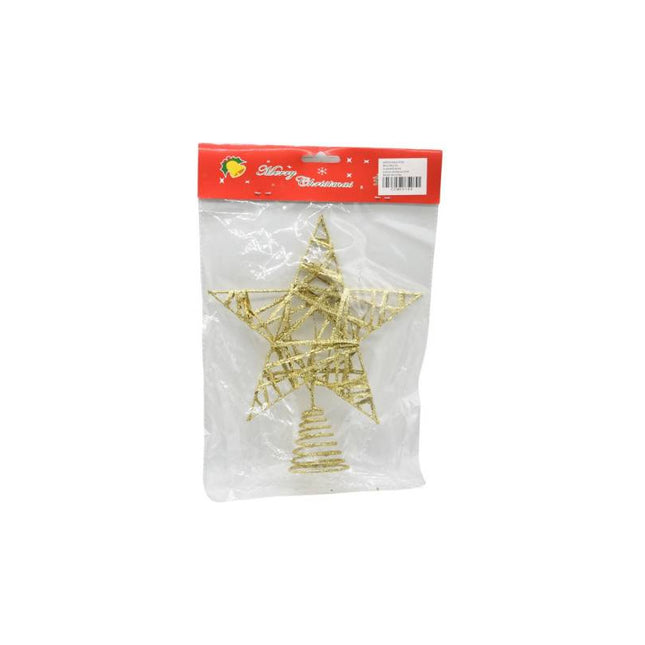 Puntero De Navidad Estrella Dorada 21x17cm Ccm00108 Dorado
