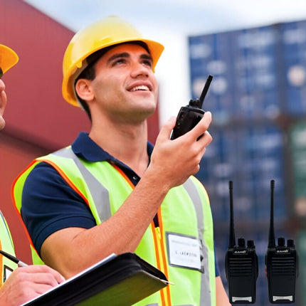 Handy Radio Walkie Talkie X2 Auricular Manos Libres 16 Negro