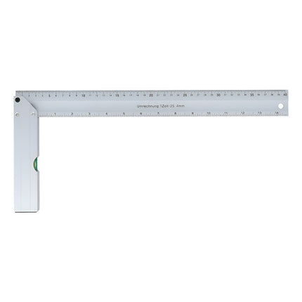 Regla Escuadra De Aluminio 40 Cm Tl35017 Gris