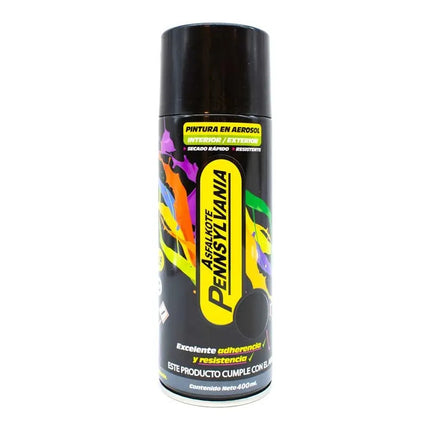 Pintura En Aerosol 400ml Negro Brillo Pennsylvania Negro