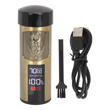 Afeitadora Rasuradora  Recargable  Usb Portatil Digital  Dorado Oscuro