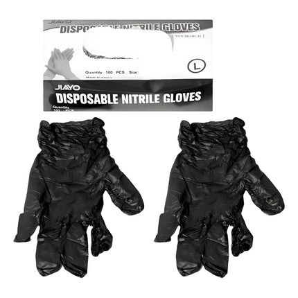 Guantes De Nitrilo Desechables 100 Unidades Negros Negro