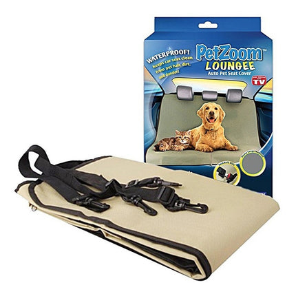 Funda Cubreasiento Impermeable Auto Mascotas Perros 2 Plazas Negro