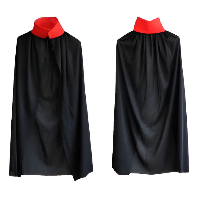 Capa De Vampiro Para Halloween 120cm Negro