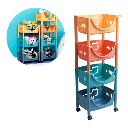 Carro Carrito Organizador Juguetes 4 Cajones Con Ruedas