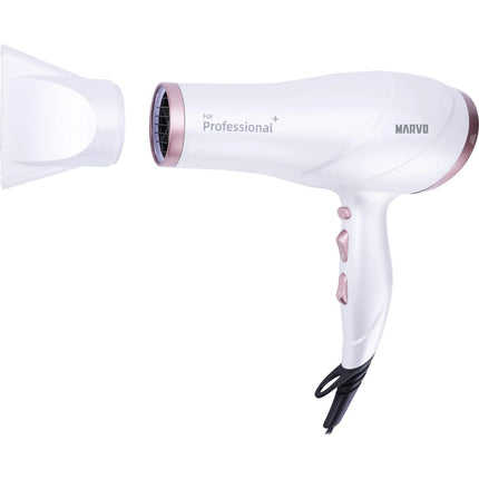 Alisador De Cabello + Secador Marvo Hcp-004 Blanco