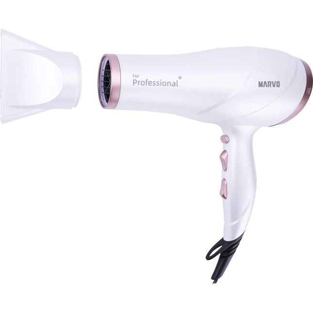 Alisador De Cabello + Secador Marvo Hcp-004 Blanco