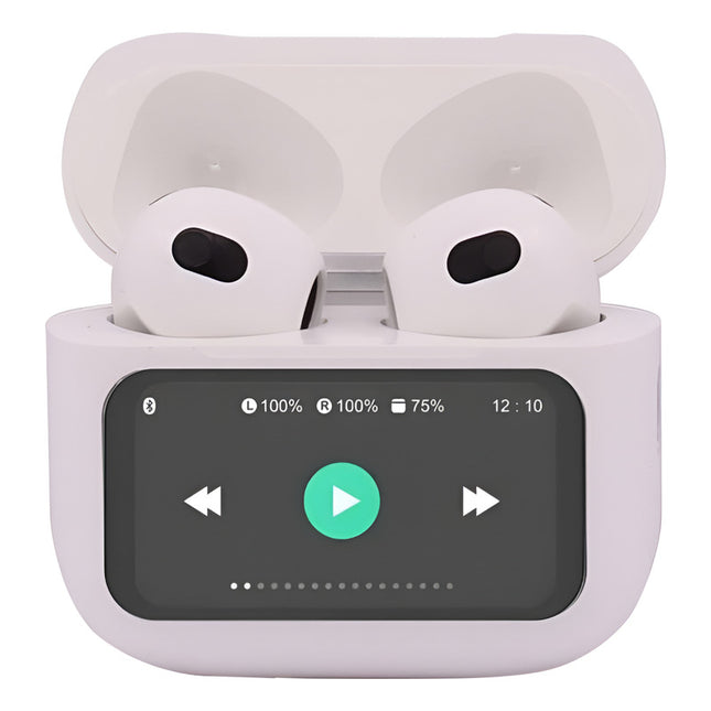 Auriculares Inalambricos Con Display Pro Blanco Blanco