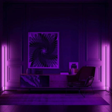 Barra Rgb Pie Tira Luces Led Decorativa Control Por App Rgb Rgb