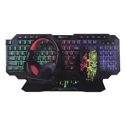 Teclado Mauose Gamer 4 En 1 Xtrike Me Cmx-415 Sp Negro Z