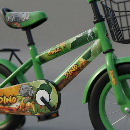 Bicicleta  Dino Rodado 16  Con Ruedas Estabilizadoras Verde 16