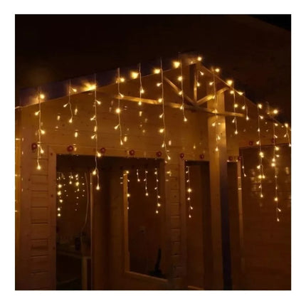 Lluvia Luces Navidad Led Cortina 3 Lineales Metro Calidad  Cálido Cálido