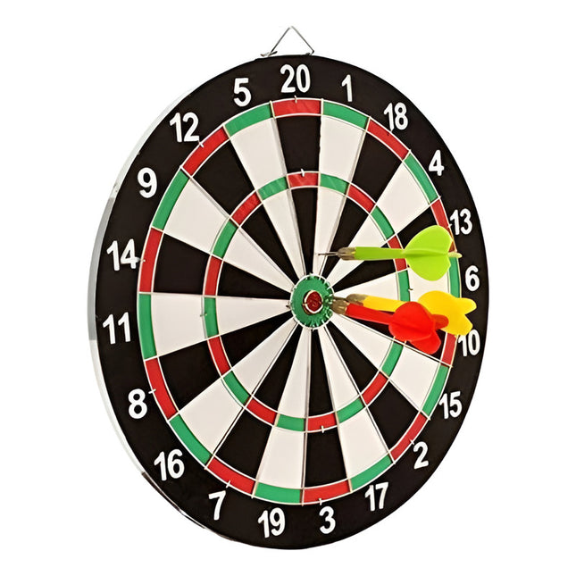 Juego De Dardos Tiro Al Blanco Madera Tablero 29cm Negro