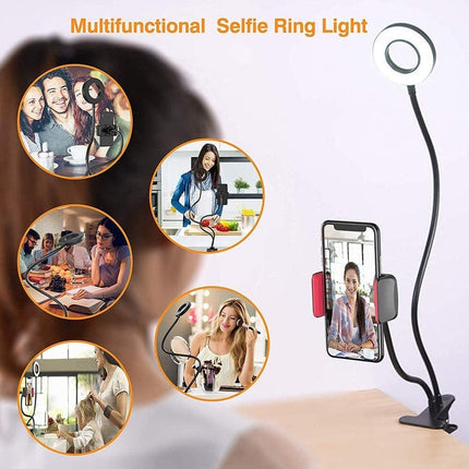 Soporte De Teléfono 2 En 1 Con Anillo De Luz Led Tik Tok