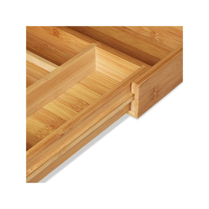 Cubiertero Para Cajón Organizador Extensible Bambú Extensibl Madera
