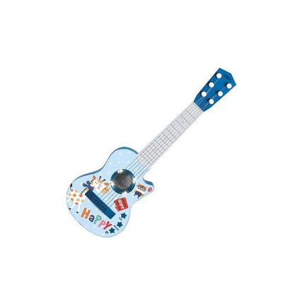 Guitarra Infantil Con Luces Y Sonido Celeste