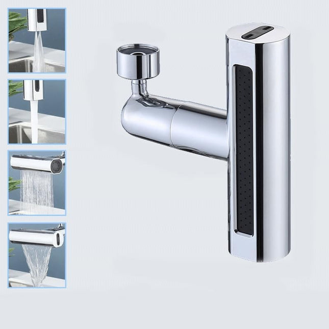 Cabezal Para Canillas Giratorio Universal De Baño 4 Modos Plateado Brillante